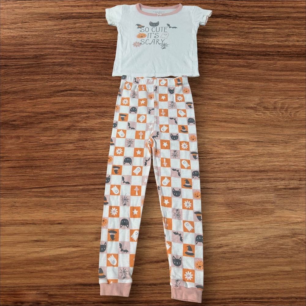 Chickpea Pajamas Girls 5T‎ Halloween Costume Spooky Cute Black Cat Outfit
